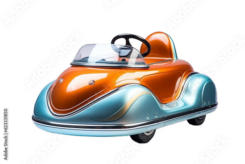 Bumper car. isolated object, transparent background photo