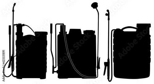vector Pesticide sprayer silhouette icon pest control design illustration
