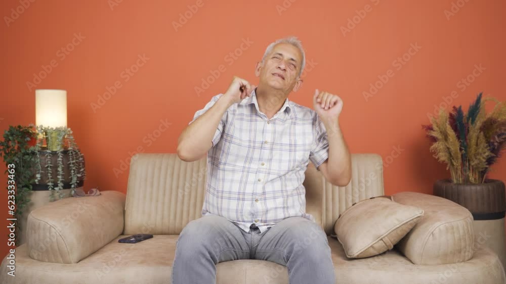 Happy dancing man full of joy. Happy dancing man full of joy.