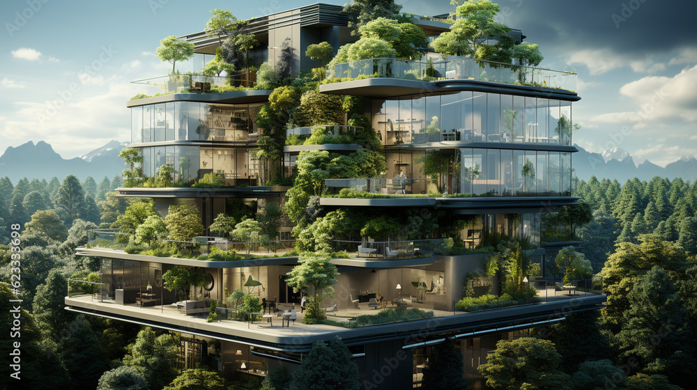 Sustainable green building. Generative Ai Sustainable green building. Generative Ai