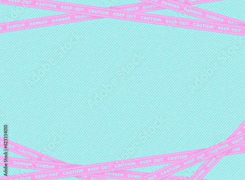 keep out caution 立ち入り禁止テープの可愛いフレーム