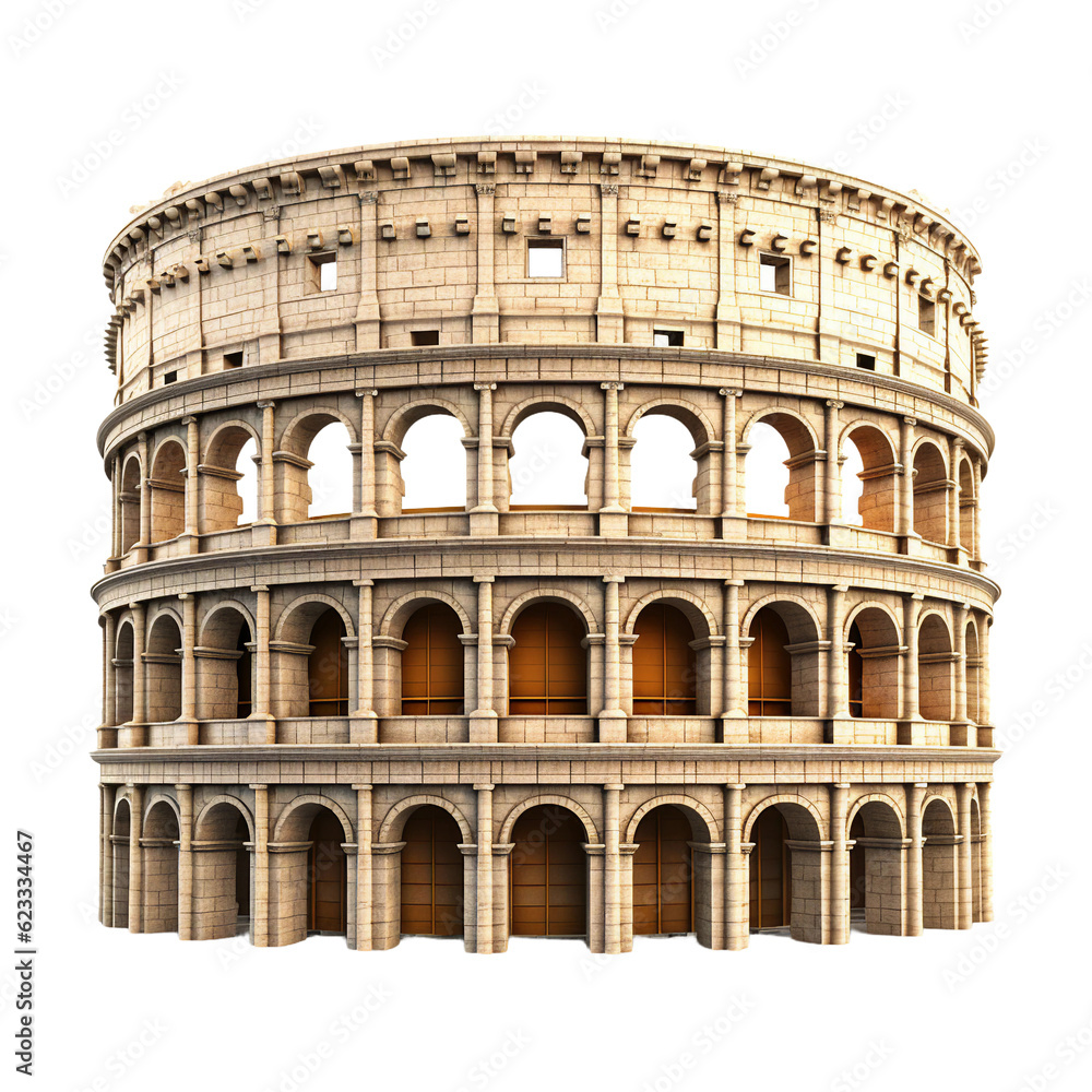 Coliseum. isolated object, transparent background