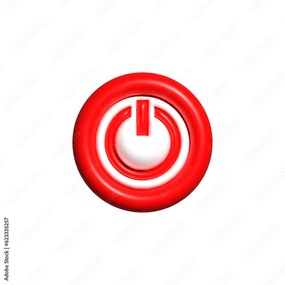 power button. Turn off and on button. Realistic 3d design element In plastic cartoon style
power button. Turn off and on button. Realistic 3d design element In plastic cartoon style