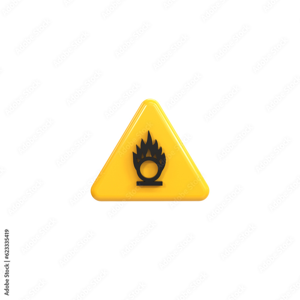 Alert or Warning signs 3d rendering of alert isolated on a transparent background Alert or Warning signs 3d rendering of alert isolated on a transparent background