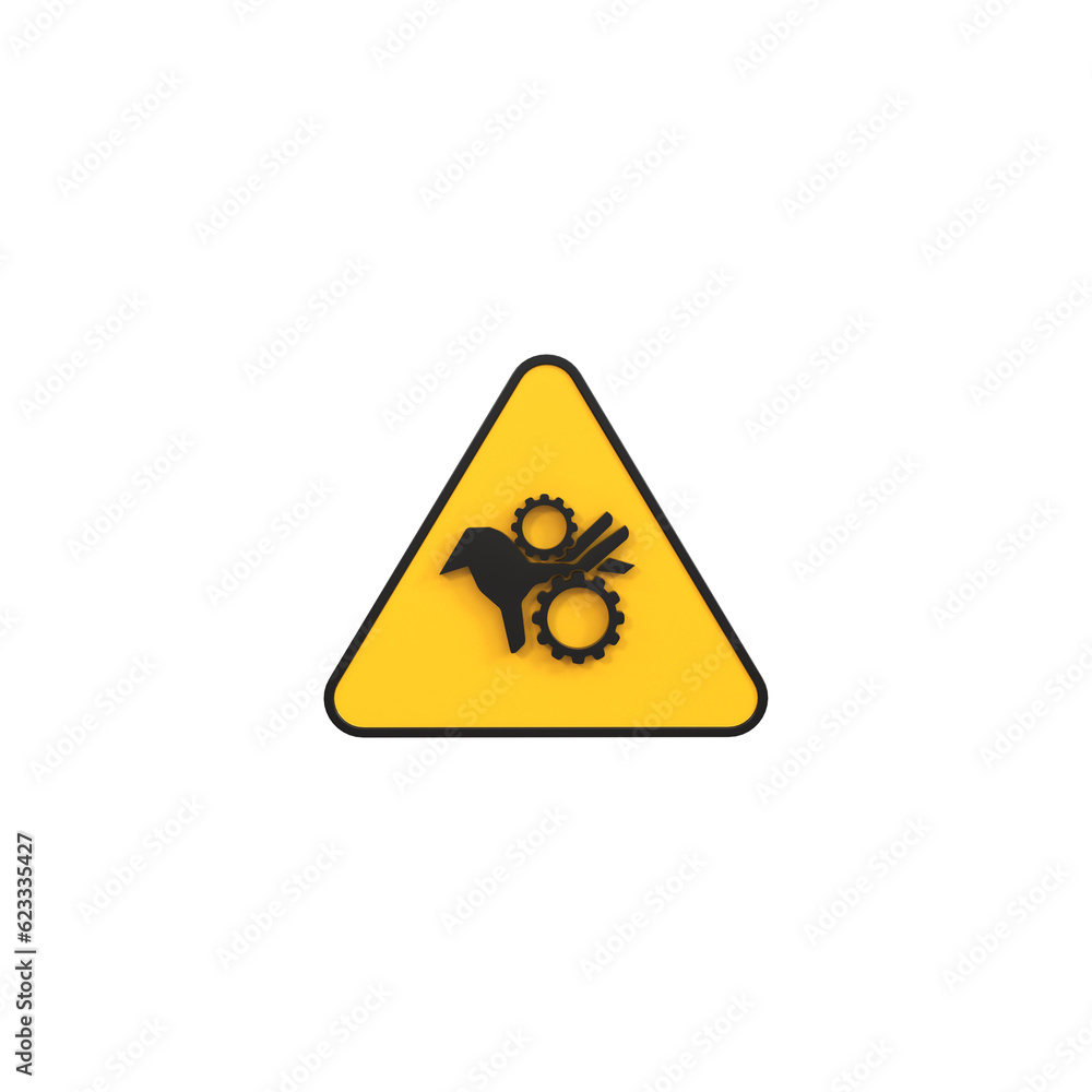Alert or Warning signs 3d rendering of alert isolated on a transparent background Alert or Warning signs 3d rendering of alert isolated on a transparent background