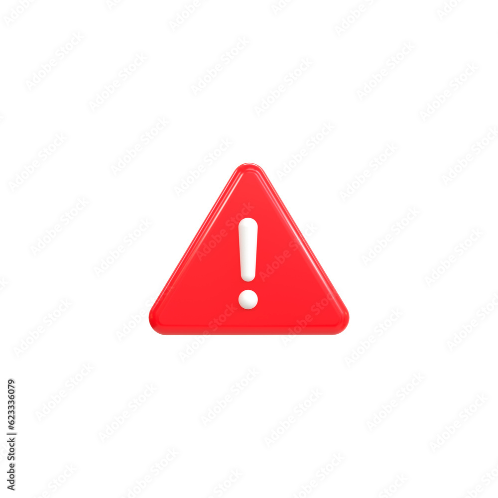 Alert or Warning signs 3d rendering of alert isolated on a transparent background
Alert or Warning signs 3d rendering of alert isolated on a transparent background