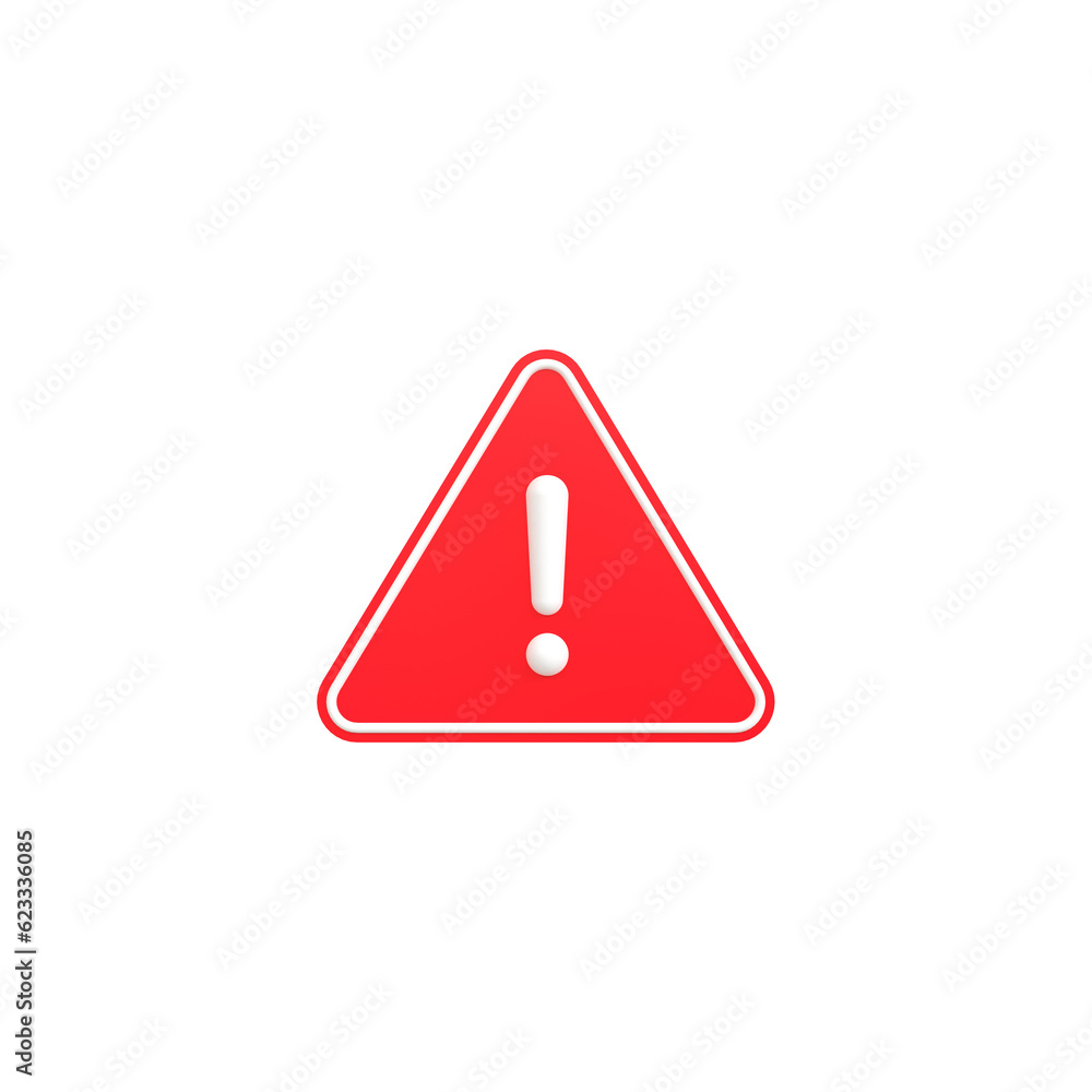 Alert or Warning signs 3d rendering of alert isolated on a transparent background
Alert or Warning signs 3d rendering of alert isolated on a transparent background