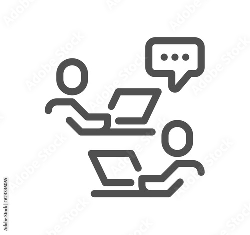 Work place related icon outline and linear vector.