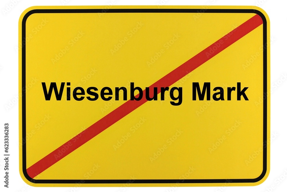 Illustration eines Ortsschildes der Gemeinde Wiesenburg Mark in Brandenburg Illustration eines Ortsschildes der Gemeinde Wiesenburg Mark in Brandenburg