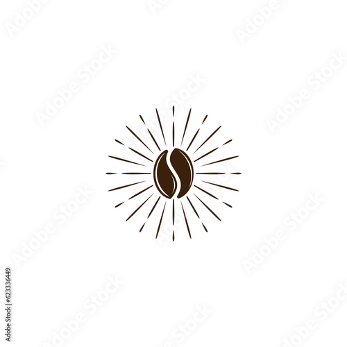 coffee bean vector in white background