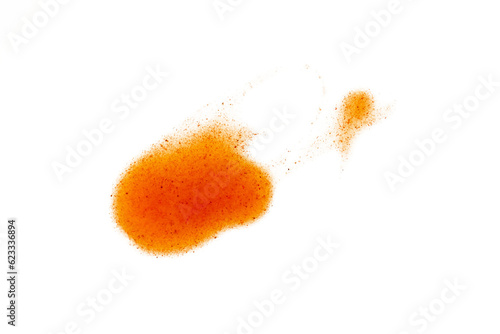 Obraz na płótnie Orange hot sauce splash isolated