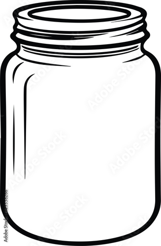 Glass Jar Logo Monochrome Design Style