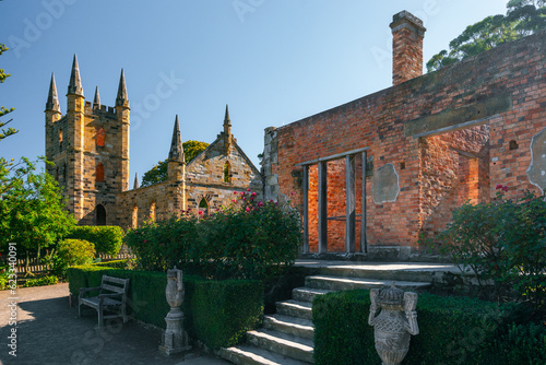 Foto Port Arthur, Tasmania, Australia - Ruins of the old settlement