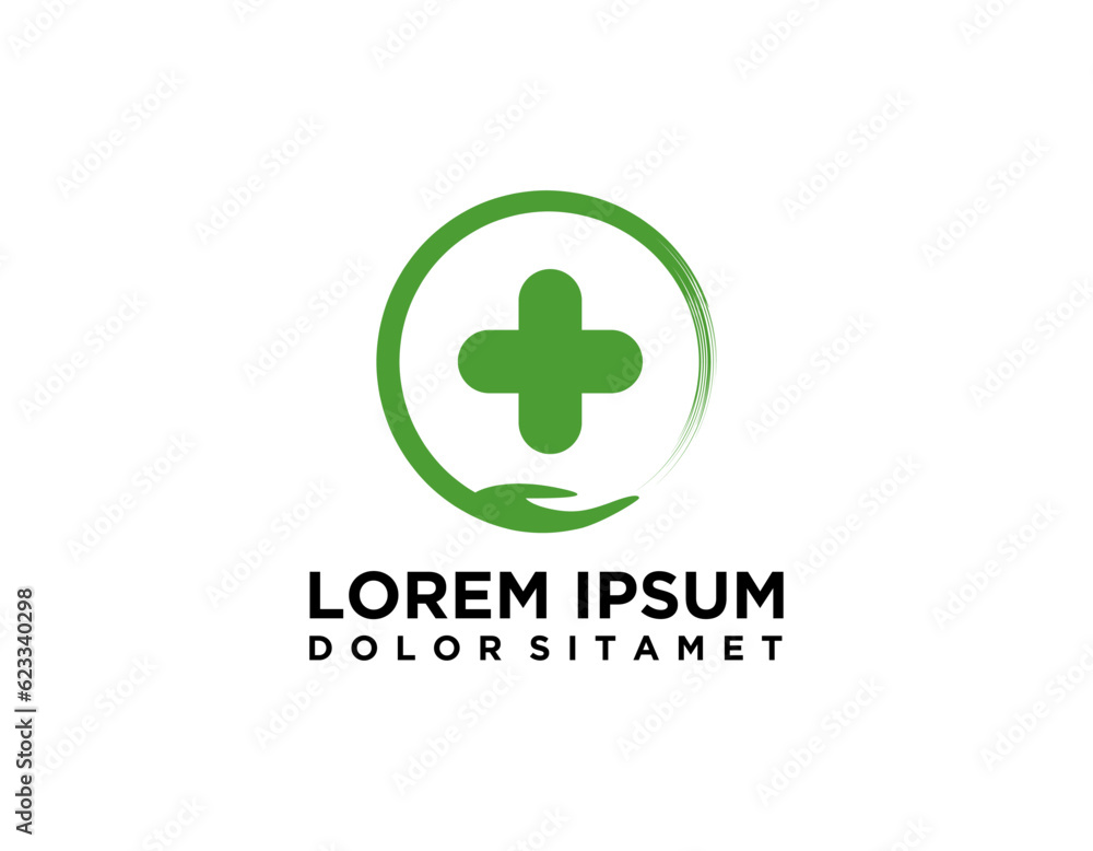 Obraz premium HealthCare Logo Design. suitable for your health care company or hospital. healthcare minimalist design logo. stylish vector logo