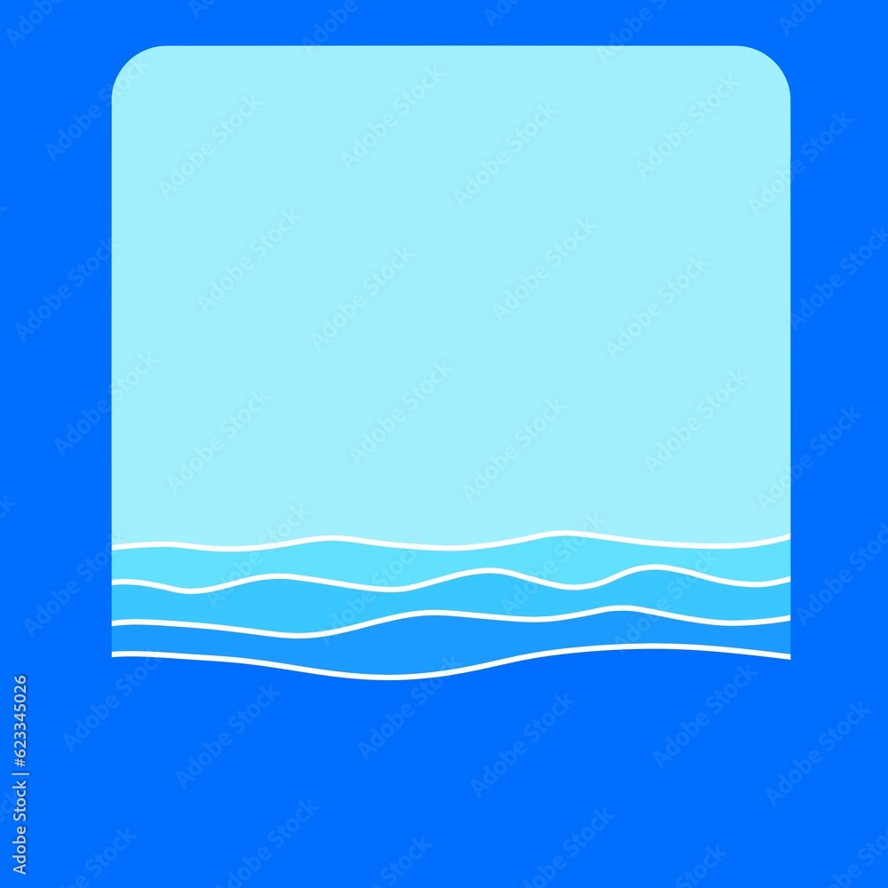 blue sea colors background with blank space for copy space of your text 