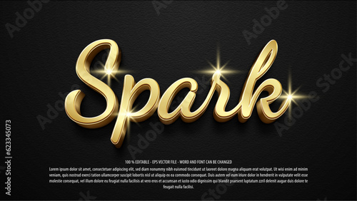 Sparkle 3d editable text effect