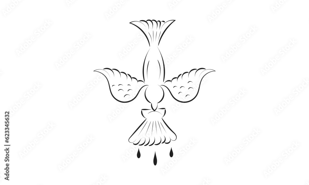 Catholic Baptism. Baptism symbol Sacraments of Catholic Church Eucharist. Catholic Baptism. Baptism symbol Sacraments of Catholic Church Eucharist.