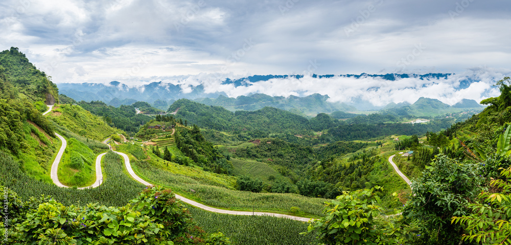 panoramic view of ha giang loop, vietnam