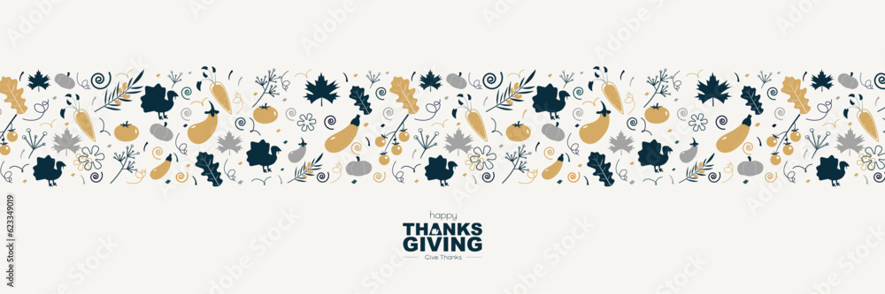 Happy Thanksgiving card. Modern design. Happy Thanksgiving card. Modern design.