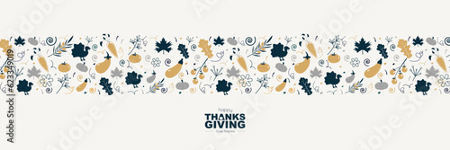 Happy Thanksgiving card. Modern design. 
