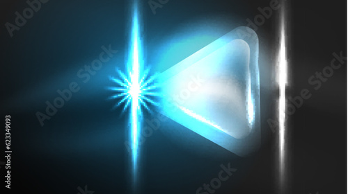 Wallpaper Mural Digital Neon Abstract Background, Triangles And Lights Geometric Design Template Torontodigital.ca