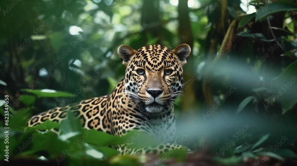 Obraz premium leopard in the zoo HD 8K wallpaper Stock Photographic Image