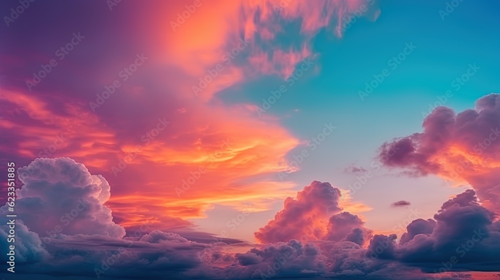 Fantastic view Beautiful sunset sky twilight times sky and clouds in dramatic background.