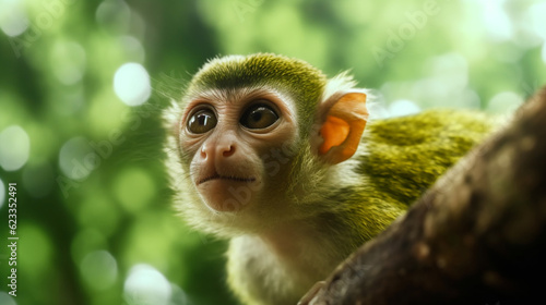 portrait of a macaque  HD 8K wallpaper Stock Photographic Image © Ahmad