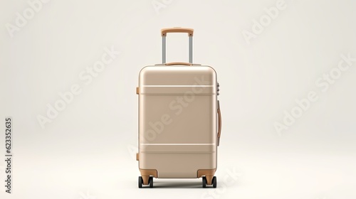 a suitcase in the minimalist style render isolated background