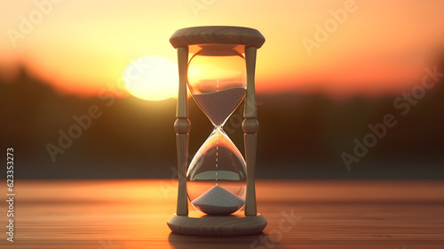 hourglass with sand HD 8K wallpaper Stock Photographic Image