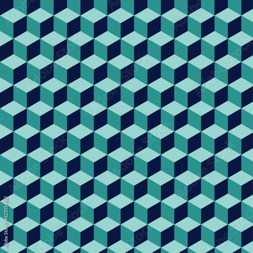 cubic seamless geometric pattern