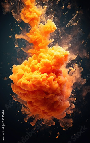 Explosion flame background,created with generative ai tecnology.