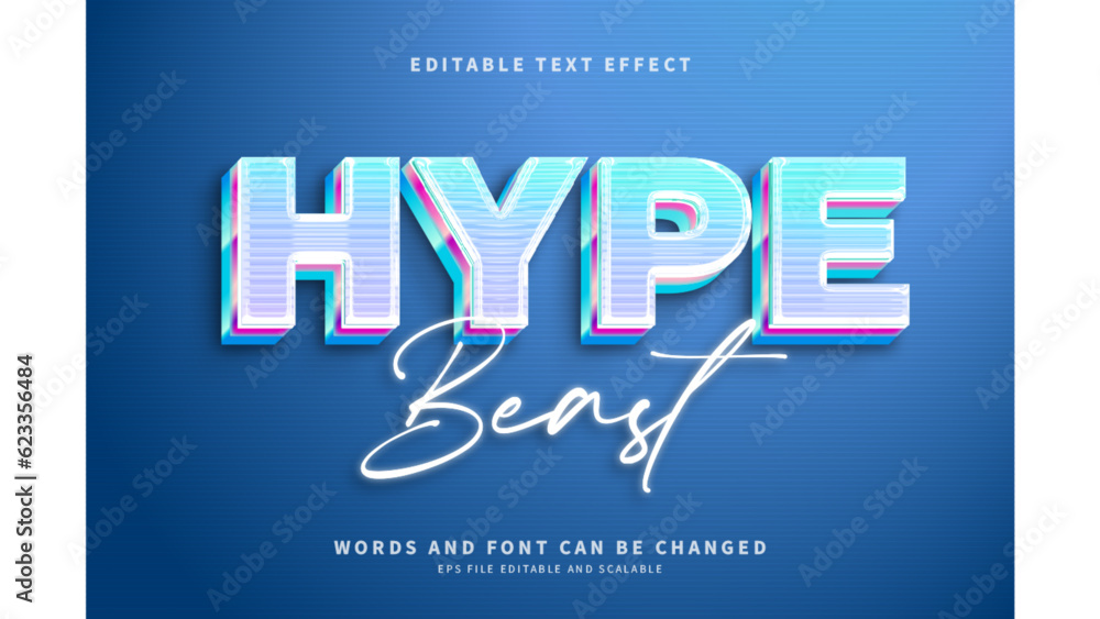 Text Effect Style Hype