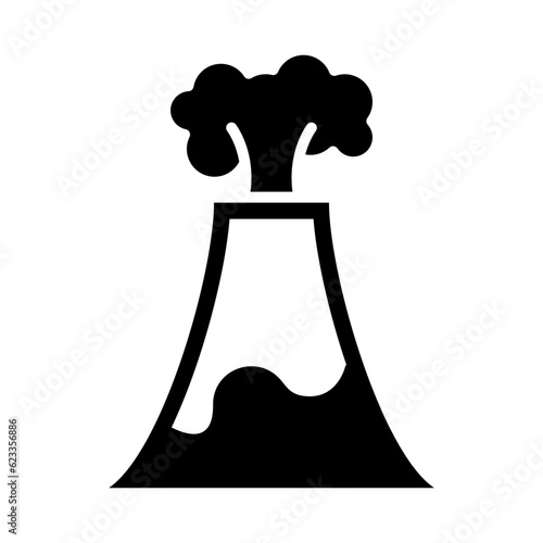 Volcano Glyph Icon Design