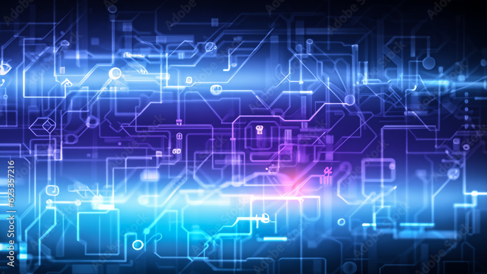 Obraz premium high speed technology concept, light abstract background
