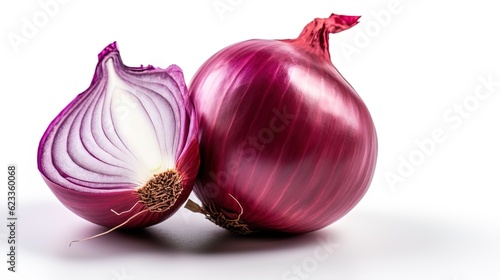 red onion on isolated white background