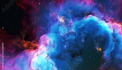 Colorful space galaxy cloud nebula © ROKA Creative