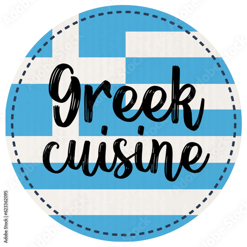 Button Greek cuisine recyclingpapier zerkratzt
