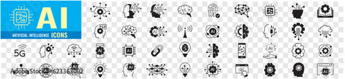 AI line icons collection