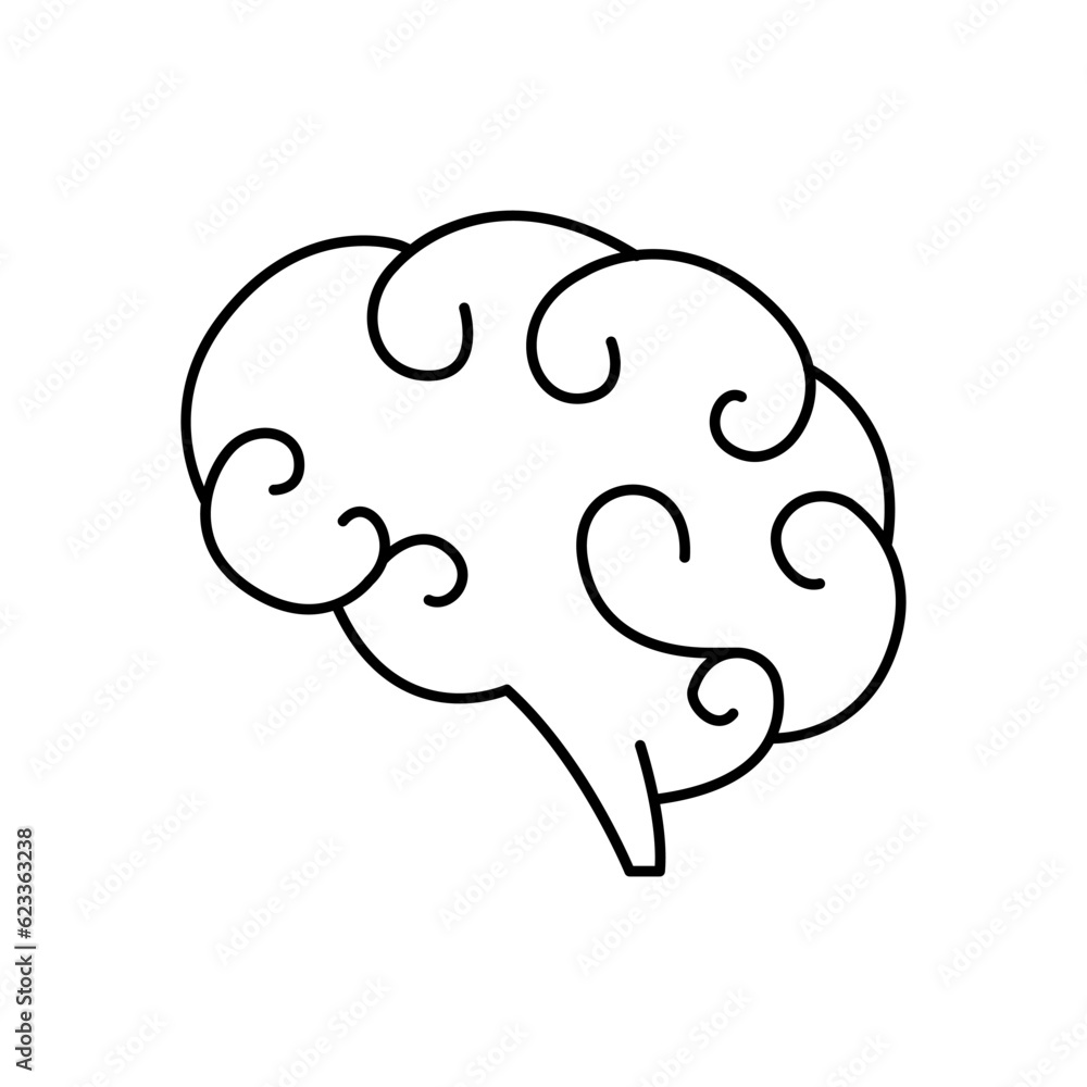 Brain icon vector. Think illustration sign. Creative thinking symbol. Thoughts logo. Brain icon vector. Think illustration sign. Creative thinking symbol. Thoughts logo.