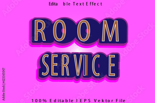 Room Service Editable Text Effect