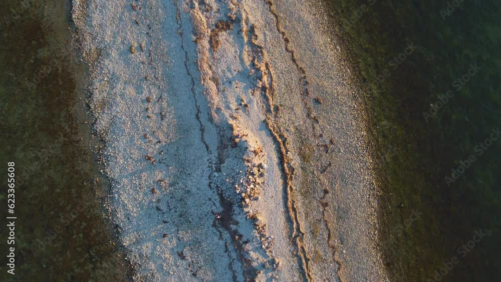 From Above: Awe-Inspiring Drone Perspective of Hiiumaa Island's Beach and Lush - 4K