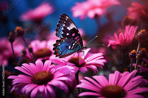 Butterfly on a pink flower © Venka