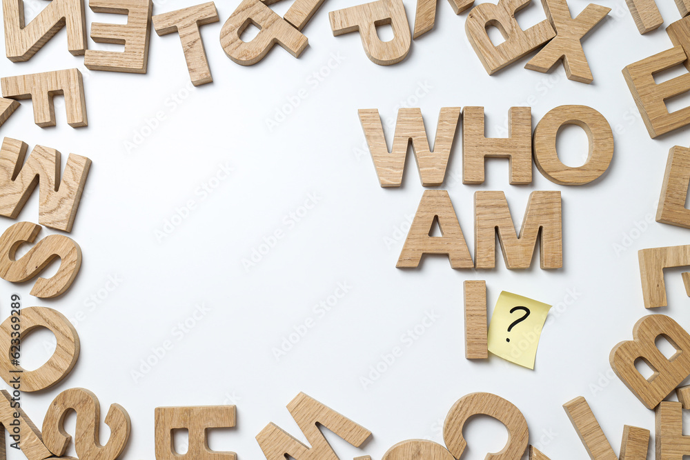 Text from wooden letters on white background, space for text Text from wooden letters on white background, space for text