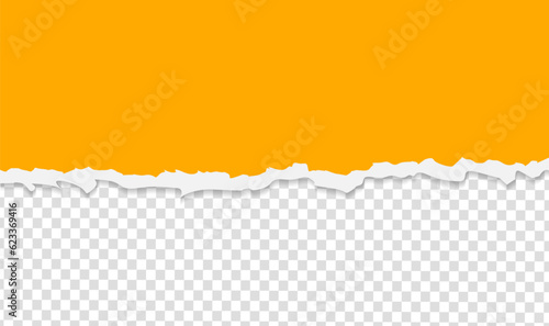 Yellow Ripped Paper With Transaprent Background