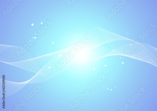 明るい青のラインアート背景