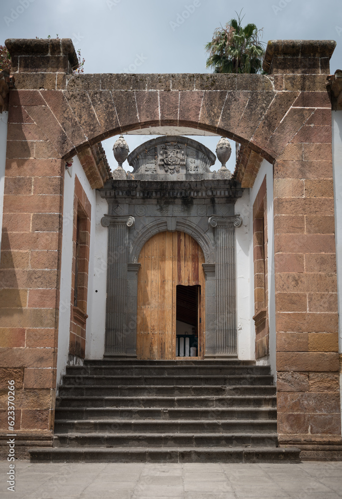 Fototapeta premium Detail of the facade of the house museum of the patrons of the virgin, teror, gran canaria, spain