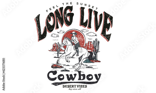 Arizona desert state t shirt graphic design. Cowboy vintage artwork for apparel, sticker, batch, background, poster and others.