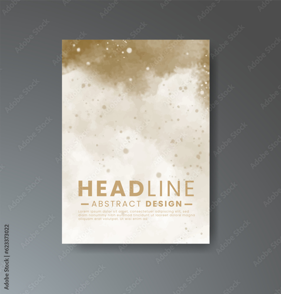 Fototapeta premium Cover template with watercolor background. Design for your cover, date, postcard, banner, logo.