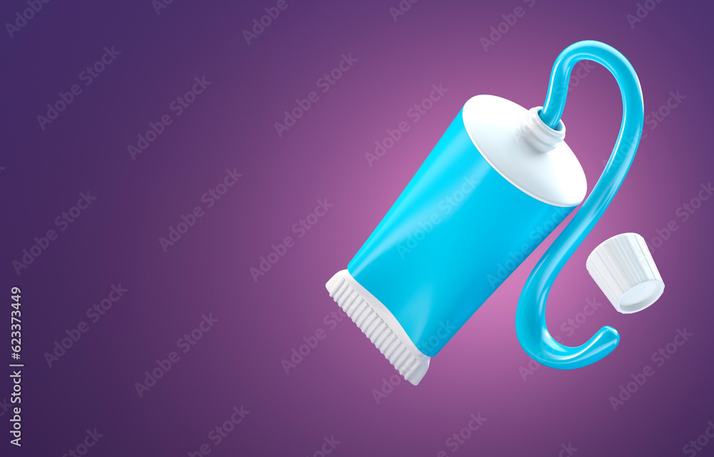 Isolated Tempera Tube. 3D Illustration Isolated Tempera Tube. 3D Illustration